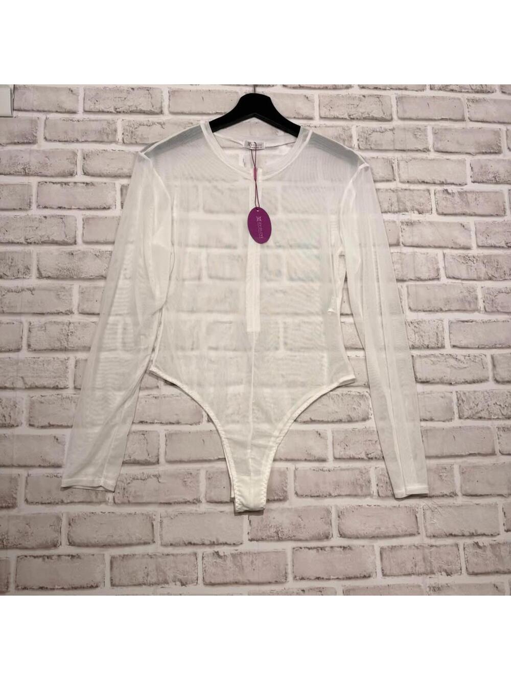 Avidlove Mesh Sheer Bodysuit NWT Women's M Long Sleeve